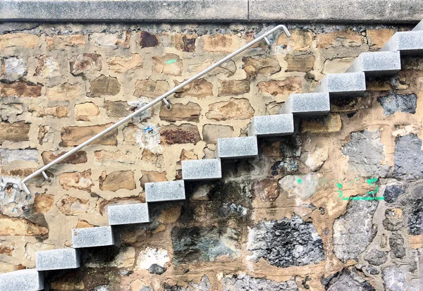 Stair with stone steps outdoors — Stock Photo, Image