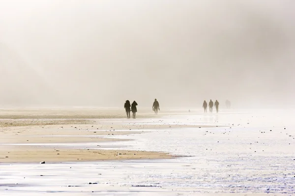 Personas caminando en la playa —  Fotos de Stock
