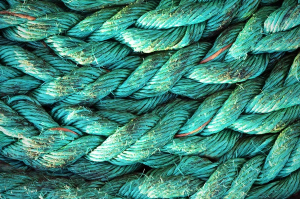 Rope textures on harbor — Stock Photo, Image