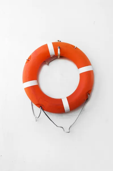 Orange lifeguard on wall — Stock Photo, Image