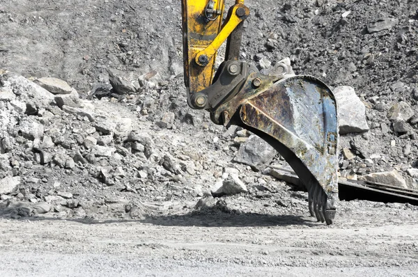 Bulldozer on excavation — Stock Photo, Image