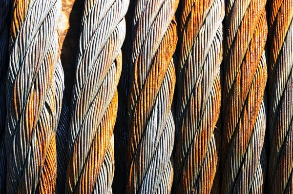 Rusty steel cables — Stock Photo, Image