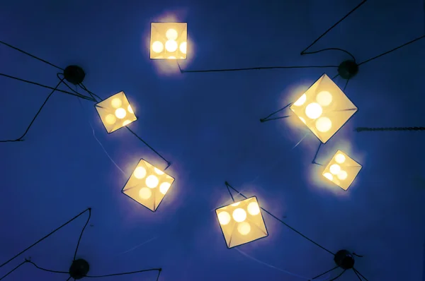 Lamps hanging from ceiling — Stock Photo, Image