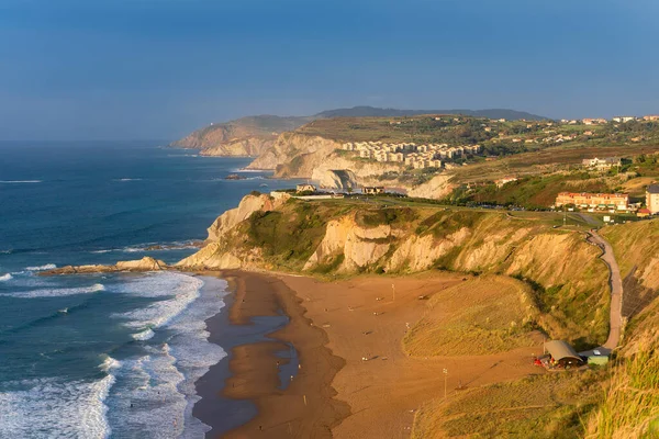 Vue Sur Plage Les Falaises Barinatxe Sopelana — Photo