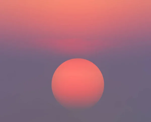 Background Big Red Sun Sunset Sky — Photo