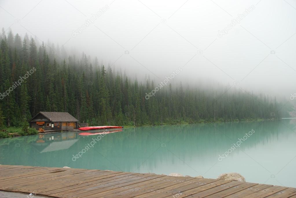 Mist above Lake Louise