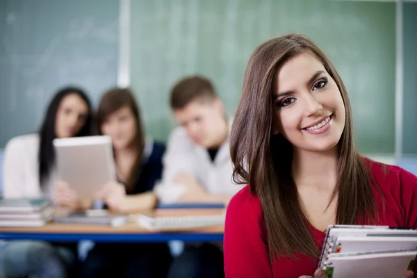 Happy student in the classroom Royalty Free Stock Images