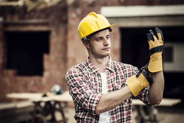 Trabajadores de la construcción — Foto de Stock