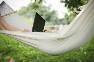 hamak laptop ile çalışma