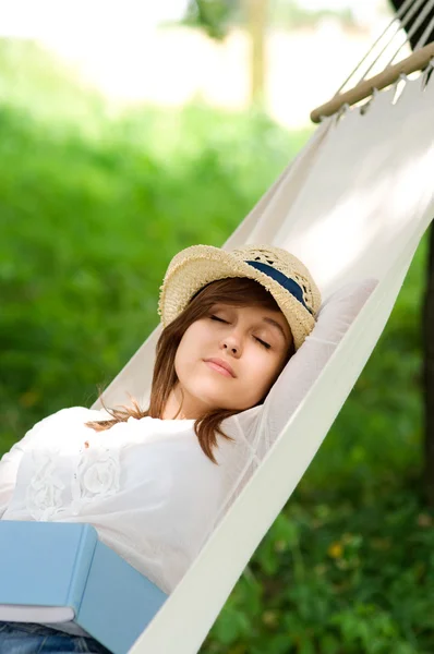 Sleeping on hammock — Stock Photo, Image