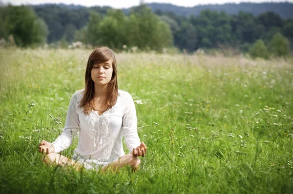 Lotus pose — Stockfoto