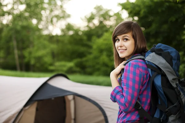 Schöne Wanderin — Stockfoto