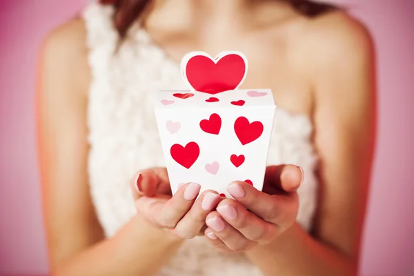 Close-up of valentine's gift — Stock Photo, Image