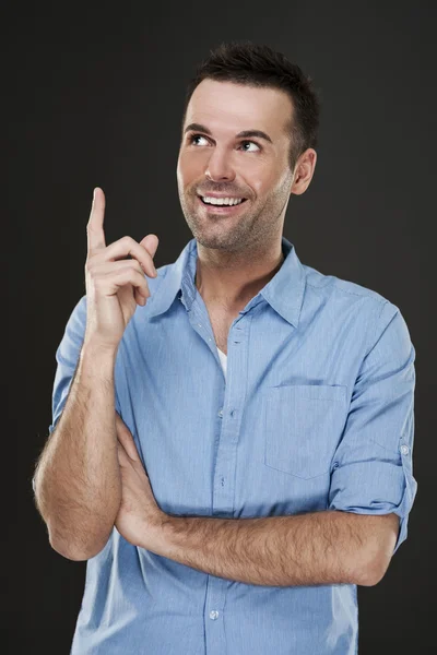 Man showing something — Stock Photo, Image