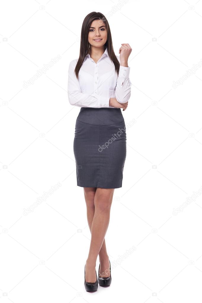 Business woman in tight skirt