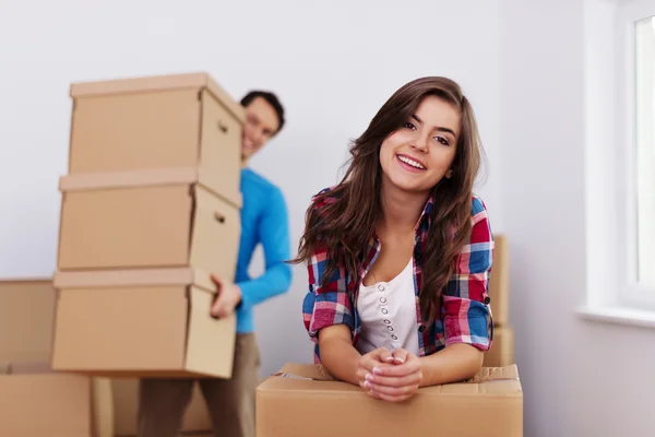 Zeit für den Einzug in ein neues Zuhause — Stockfoto