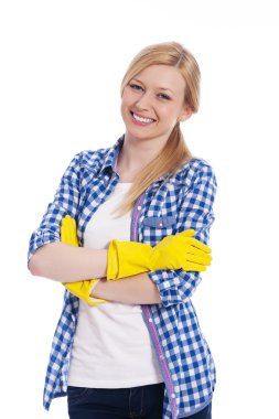 gülümseyen güzel kadın temiz portresi