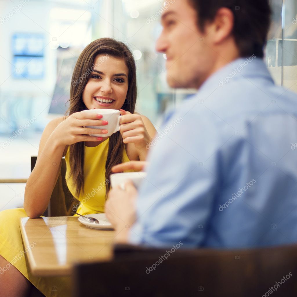 Couple enjoying a coffee