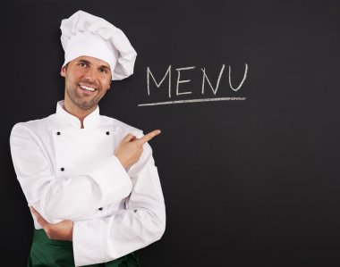 Smiling chef clipart