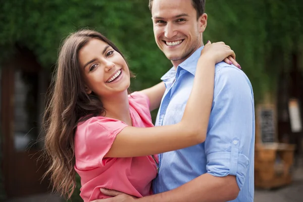 Young couple having a great time together — Stock Photo, Image