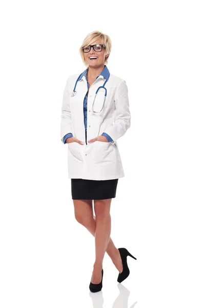 Cheerful and positive female doctor — Stock Photo, Image