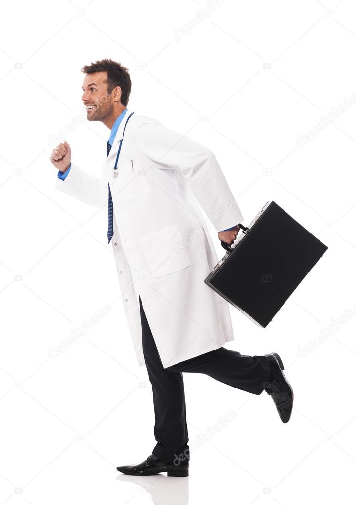 Doctor running urgency