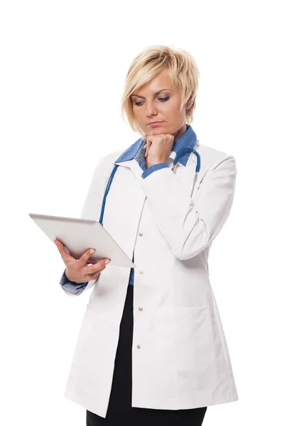 Doctor contemplating from patient's result — Stock Photo, Image