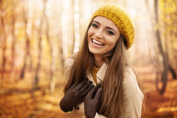 Young woman in park