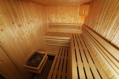 iç ahşap ve buharlı sauna