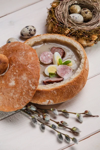 Polish easter soup — Stock Image Polish easter soup Stock Photo