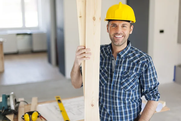 Handsome carpenter — Stock Photo, Image