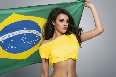 Brezilyalı Bayan futbol fan