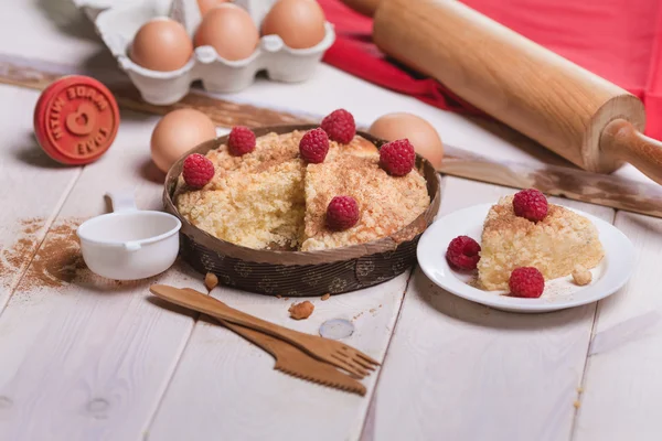 Pastel de frambuesas — Foto de Stock