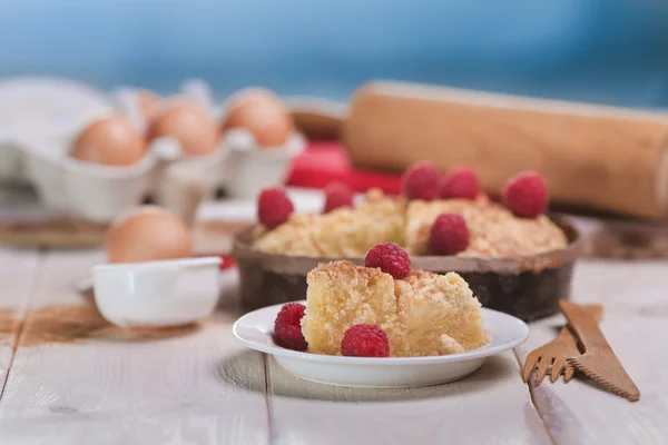 Raspberries pie — Stock Photo, Image