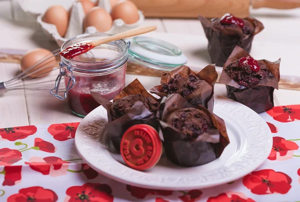 Muffins de chocolate — Fotografia de Stock