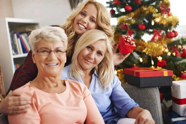 Las tradiciones familiares durante la Navidad — Foto de Stock