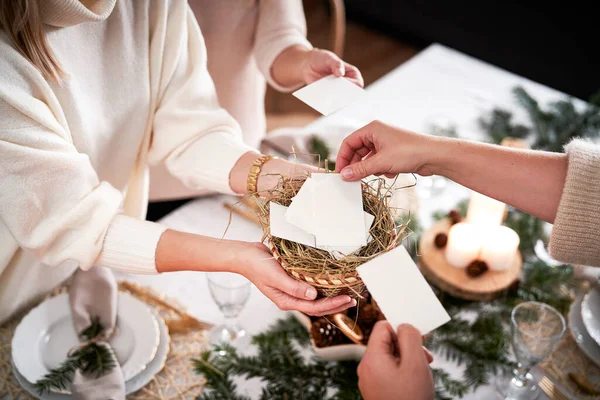 Auguri Famiglia Alla Vigilia Natale — Foto Stock