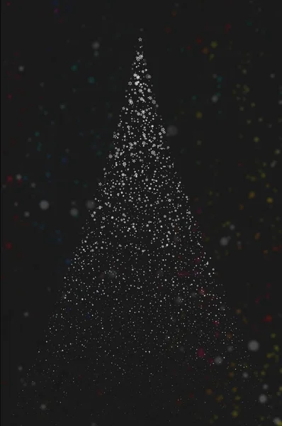Ano Novo Cartão Natal Com Flocos Neve — Fotografia de Stock