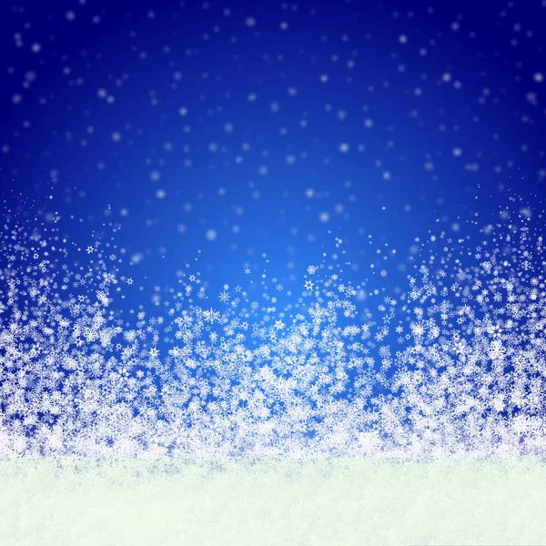 Neujahrs Und Weihnachtskarte Mit Schneeflocken — Stockfoto