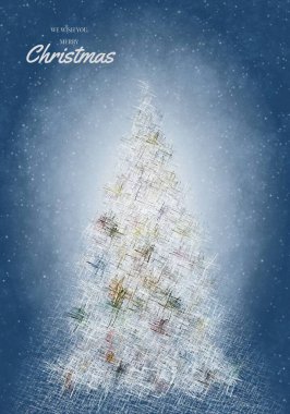 Noel sembollü yeni yıl ve Noel kartı.