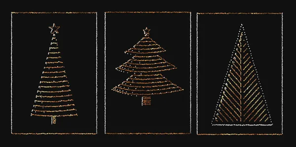 Año Nuevo Tarjeta Navidad Con Árbol Navidad Abstracto — Foto de Stock