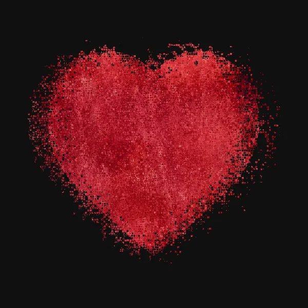 Large Heart Symbol Postcard Valentine Day — Stockfoto