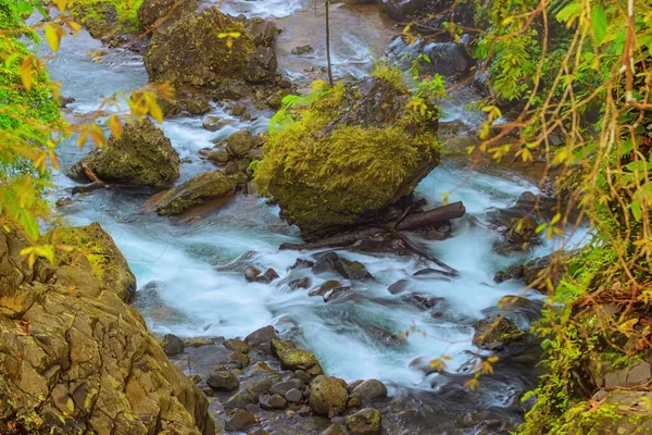 Morning View Water Flow Cool Waterfall — Stock Photo, Image