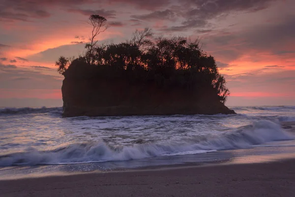 Pantai Bengkulu Dengan Matahari Terbenam — Stok Foto