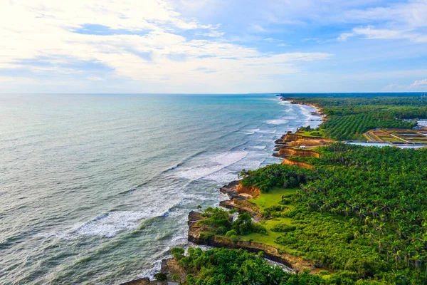 Indonesian Natural Panorama Aerial Photography Beach View Beautiful Abrasion — Stok Foto