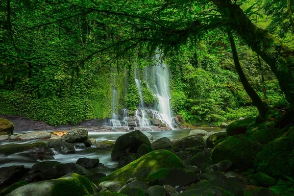 Hermoso Paisaje Natural Cascadas Bosque Tropical Indonesia —  Fotos de Stock