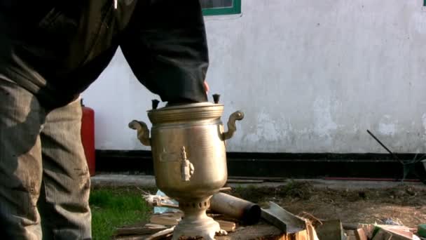 Russian samovar — Stock Video