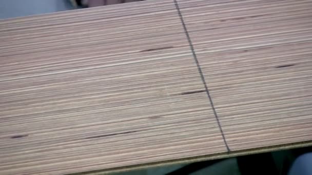 Sawing laminate — Stock Video