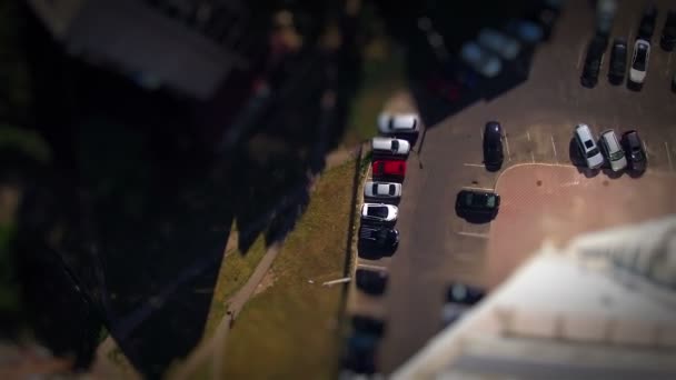 View out the window. Timelapse. Tilt Shift — Stock Video