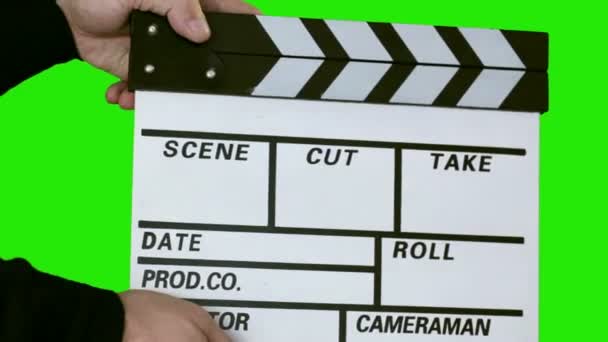 Film Slate with Clipping Path (clapper) — Stock Video